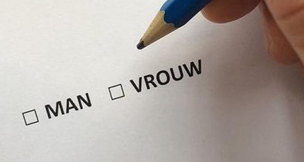 一個選擇框，上面有 MAN 以及 VROUW 的選項